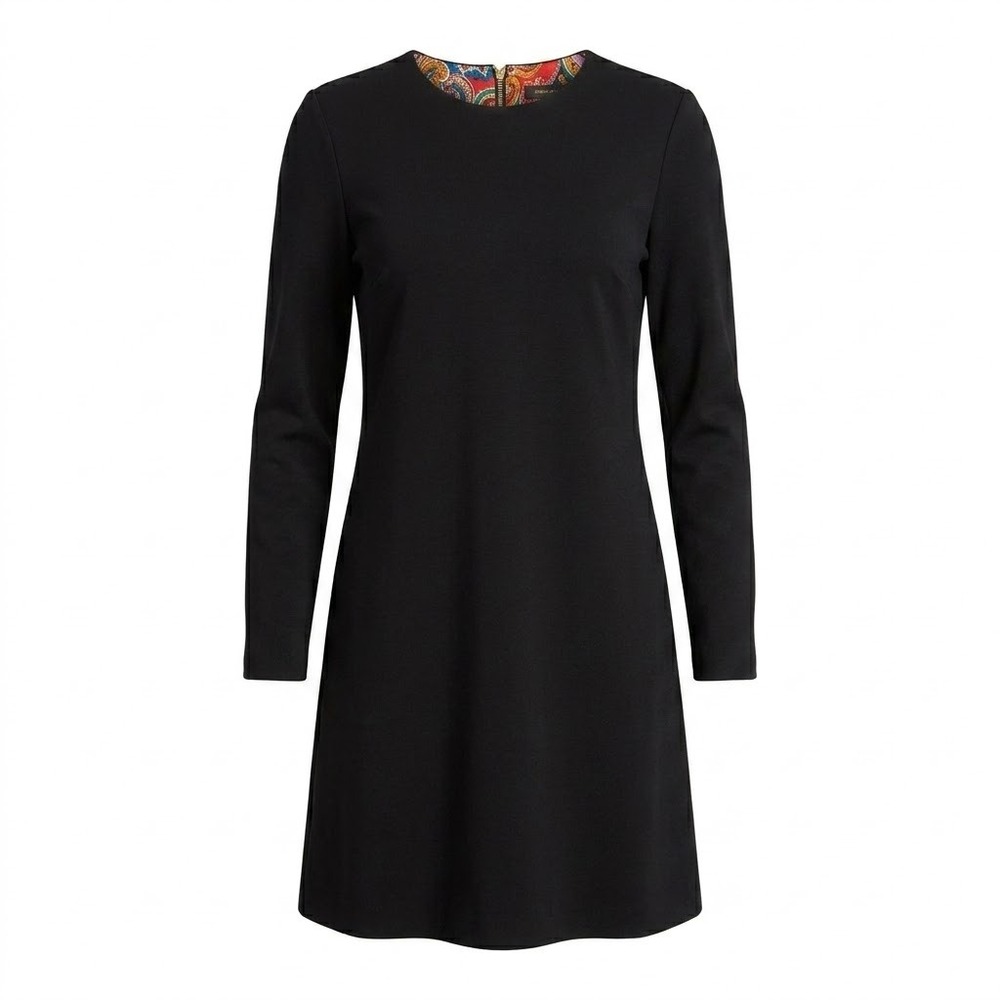 Jude Connally Women's LARGE Black Long Sleeve A-Line Shift Dress USA - CJ